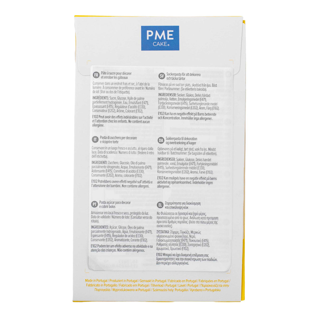 Pâte à Sucre Fondant - Jaune (250g)