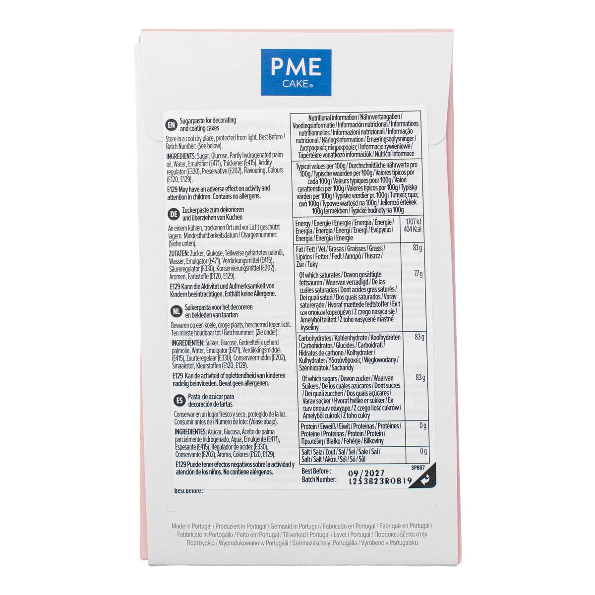 Pâte à Sucre Fondant - Rose Clair (250g)