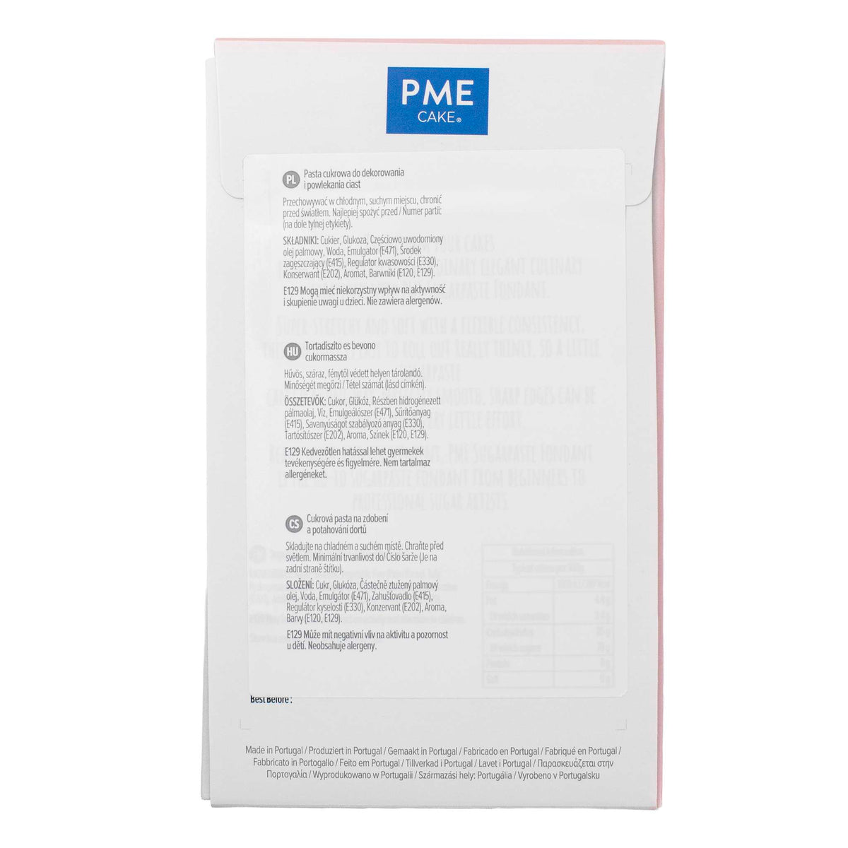 PME Light Pink Sugar Paste Fondant (250g / 8.82oz)