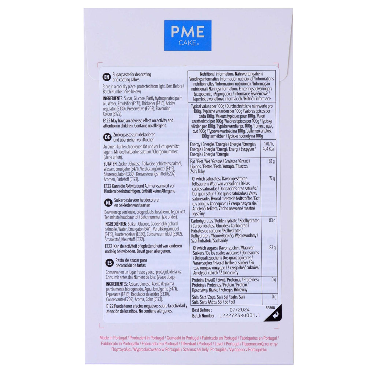 Pâte à Sucre Fondant - Rose (250g)