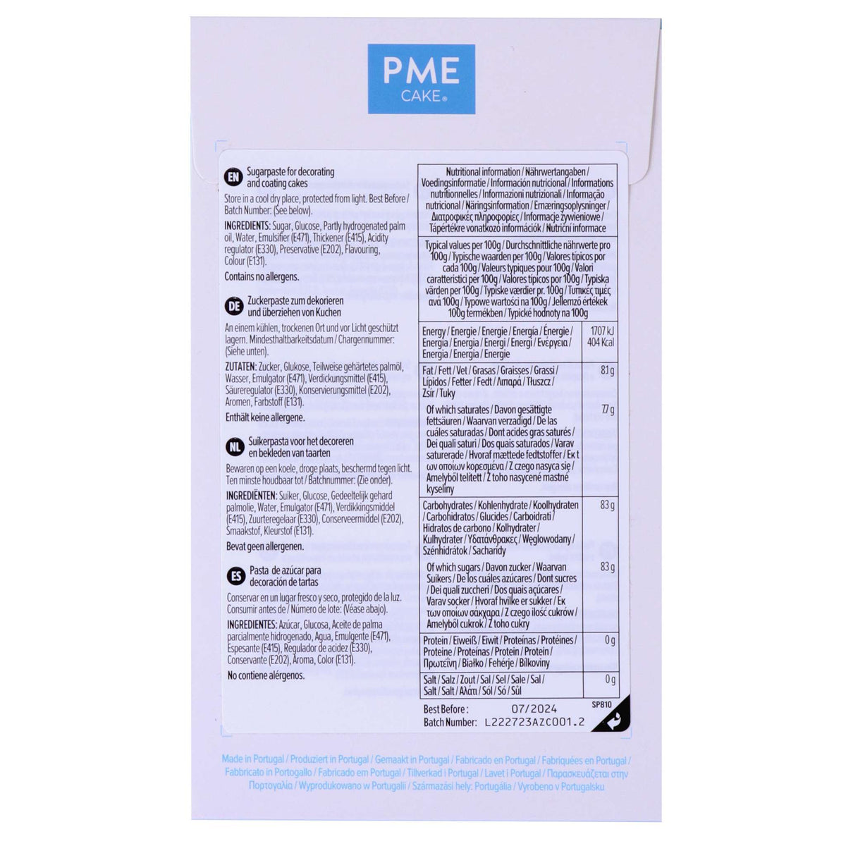 Pâte à Sucre Fondant - Bleu (250g)