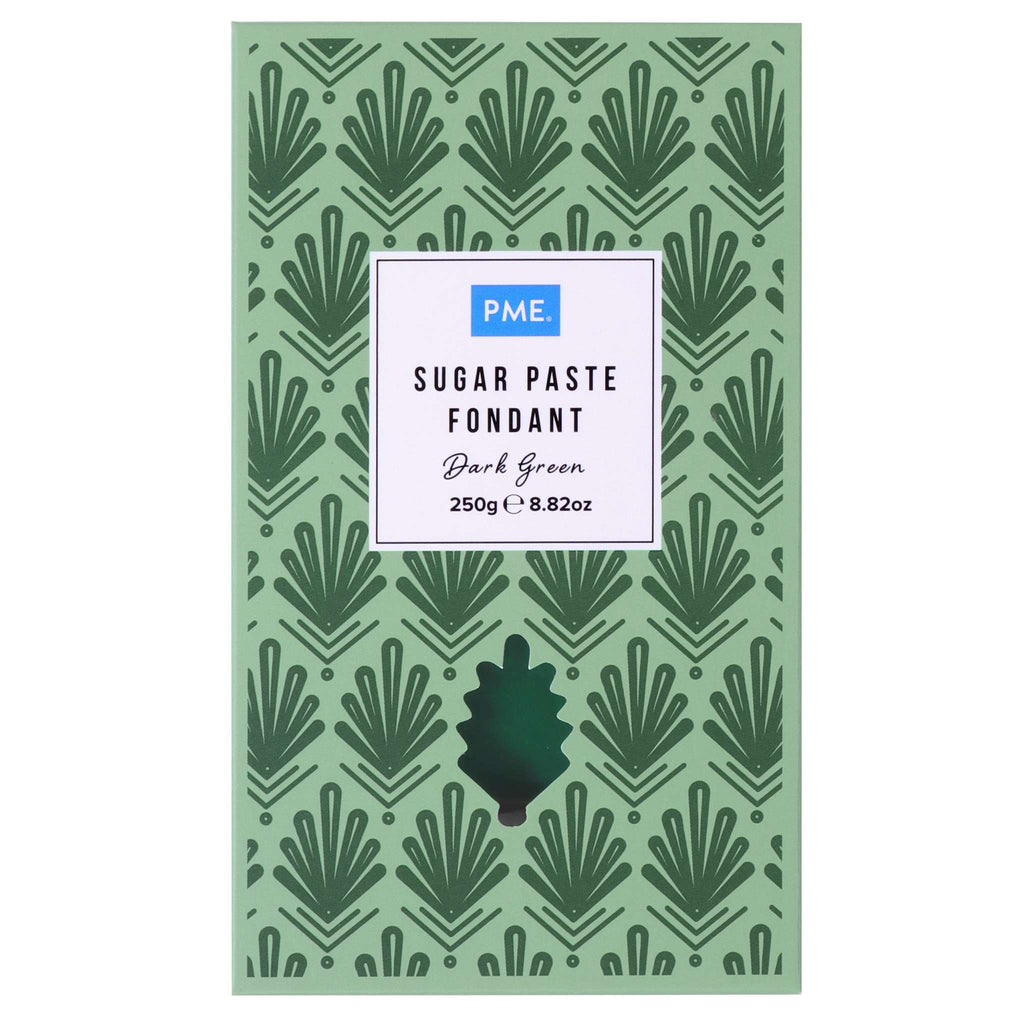 PME Dark Green Sugar Paste Fondant (250g / 8.82oz)