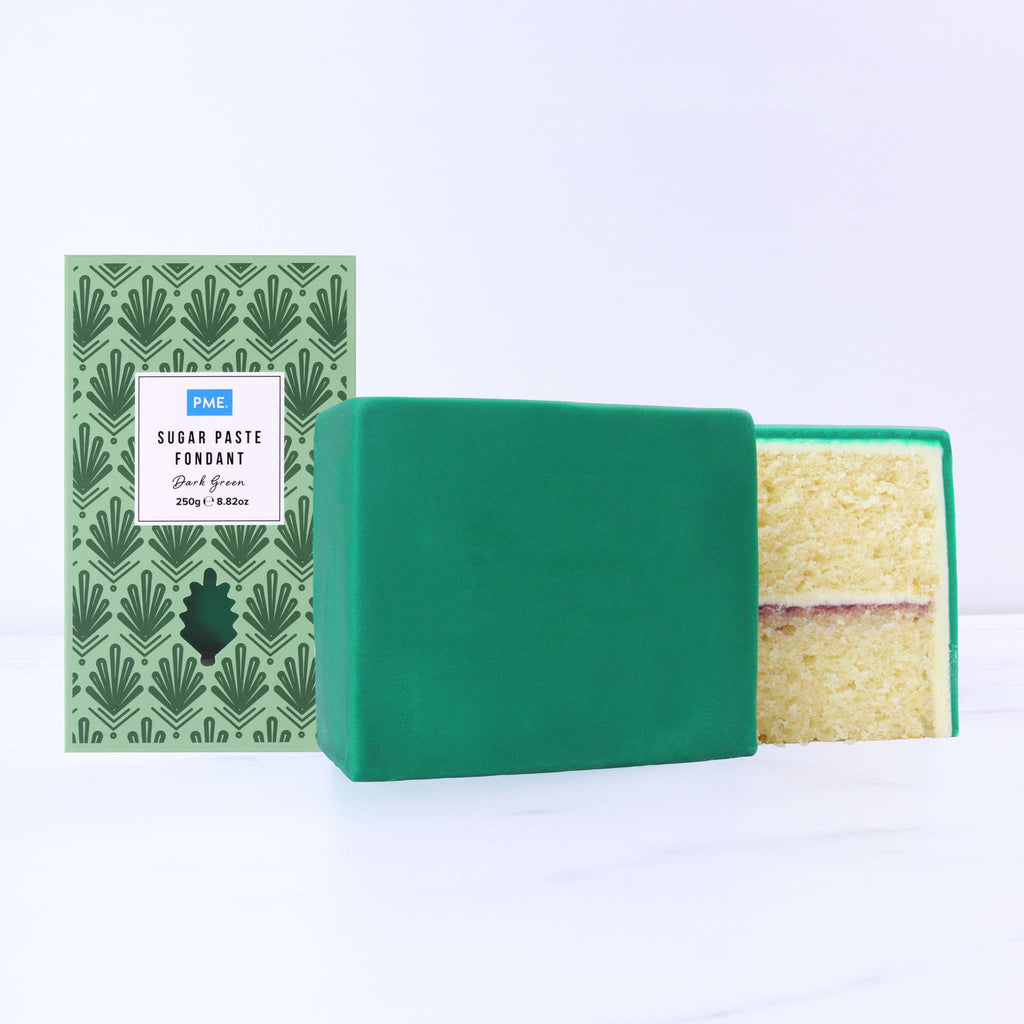 PME Dark Green Sugar Paste Fondant (250g / 8.82oz)