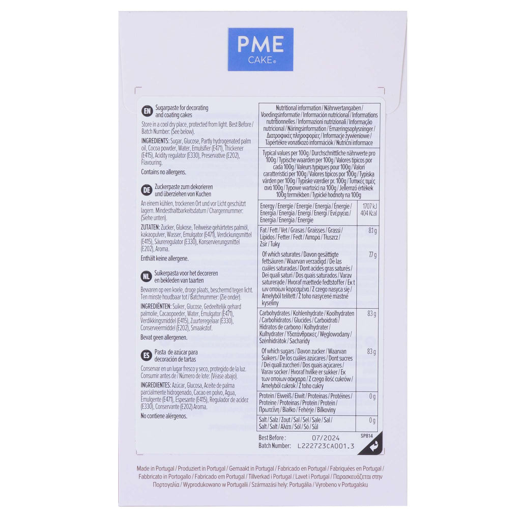 PME Brown Sugar Paste Fondant (250g / 8.82oz)