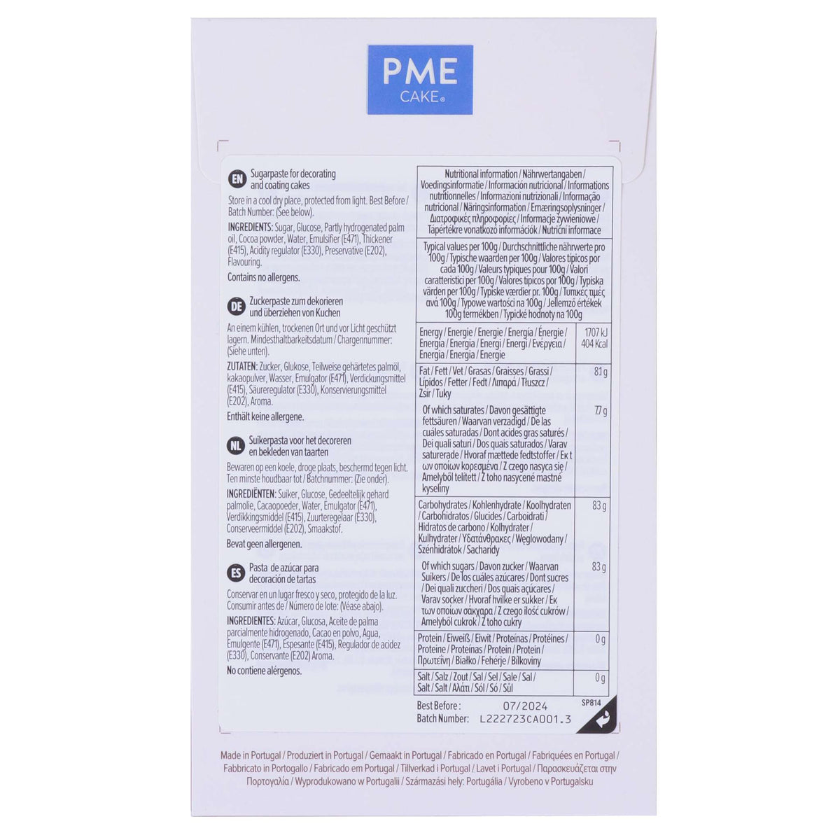 Pâte à Sucre Fondant - Marron (250g)