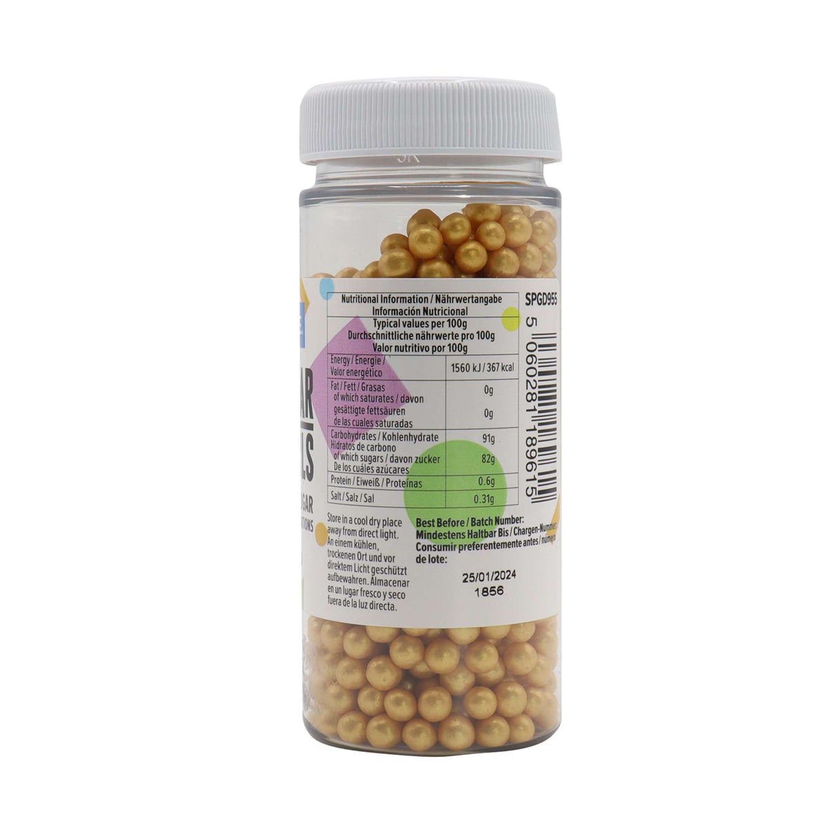 Gold Sugar Pearls Sprinkles (60g / 2.1oz)