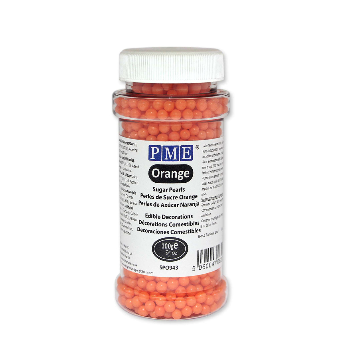 Suikerparels - Oranje (100g / 3.5oz)