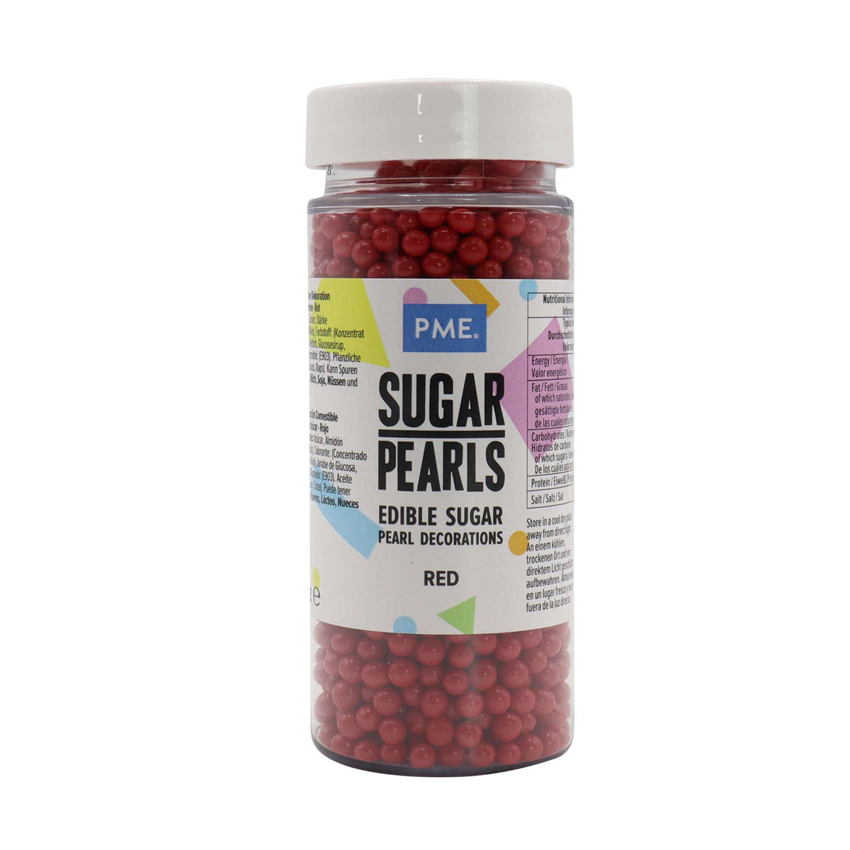 Red Sugar Pearls Sprinkles (100g / 3.52oz)