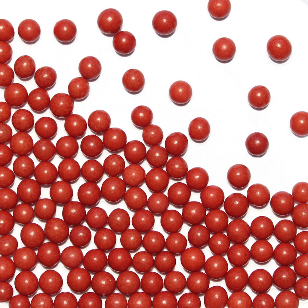 Red Sugar Pearls Sprinkles (100g / 3.52oz)