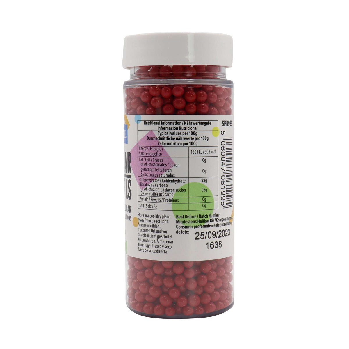 Red Sugar Pearls Sprinkles (100g / 3.52oz)