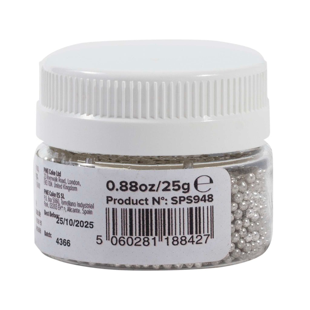Perlas Plateadas de Azúcar - Nonpareils (25g)