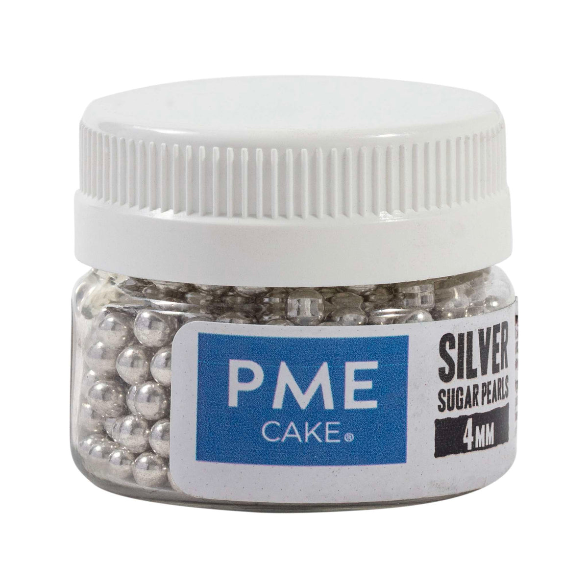 Silver Sugar Pearl Sprinkles 4mm (0.88oz / 25g)