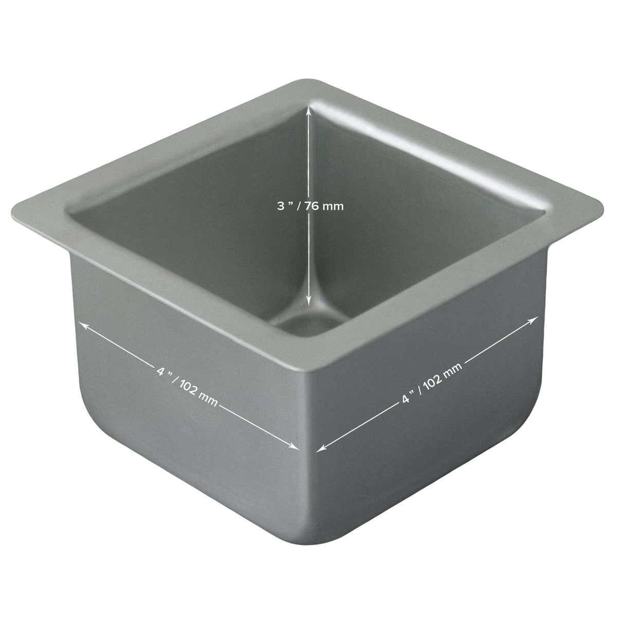 Moule carré (102 x 102 x 76mm / 4 x 4 x 3 pouces)