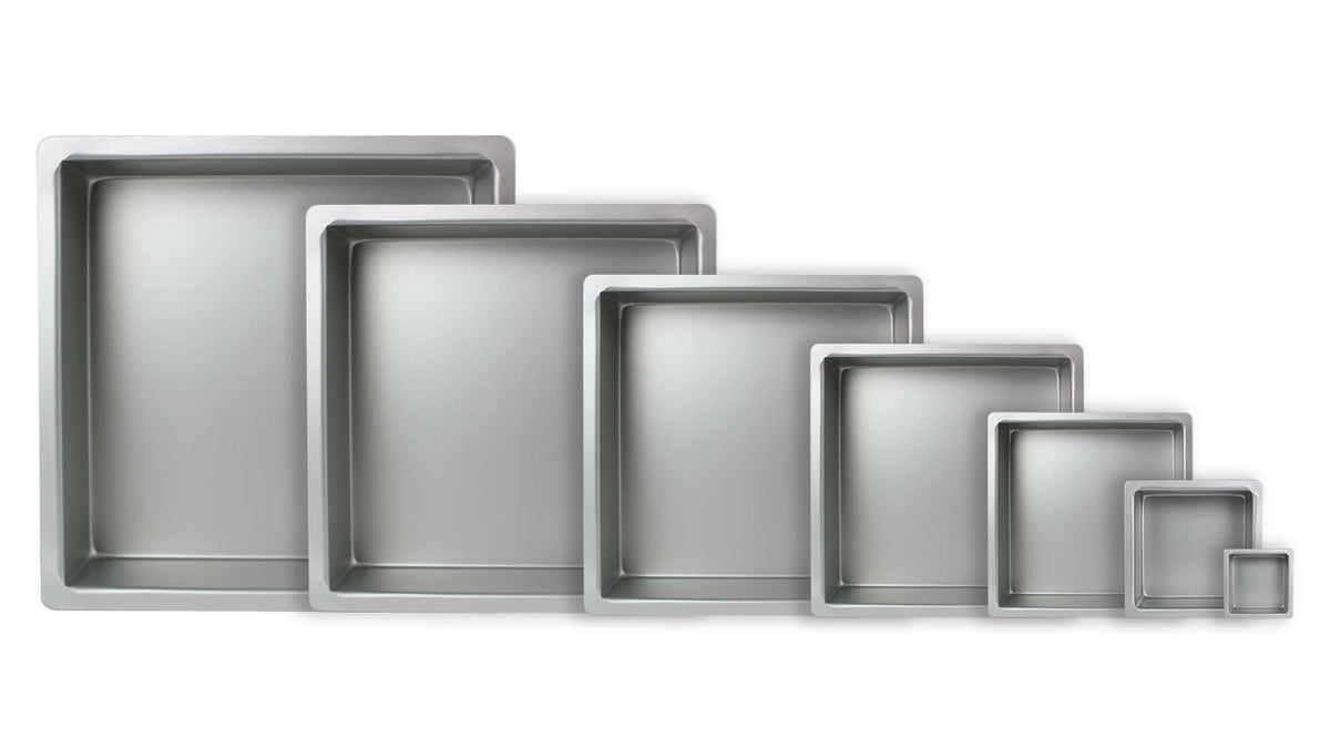 Molde para Pasteles Cuadrado de Aluminio Anodizado PME Profundidad de 4 x 4 x 4-pulgadas