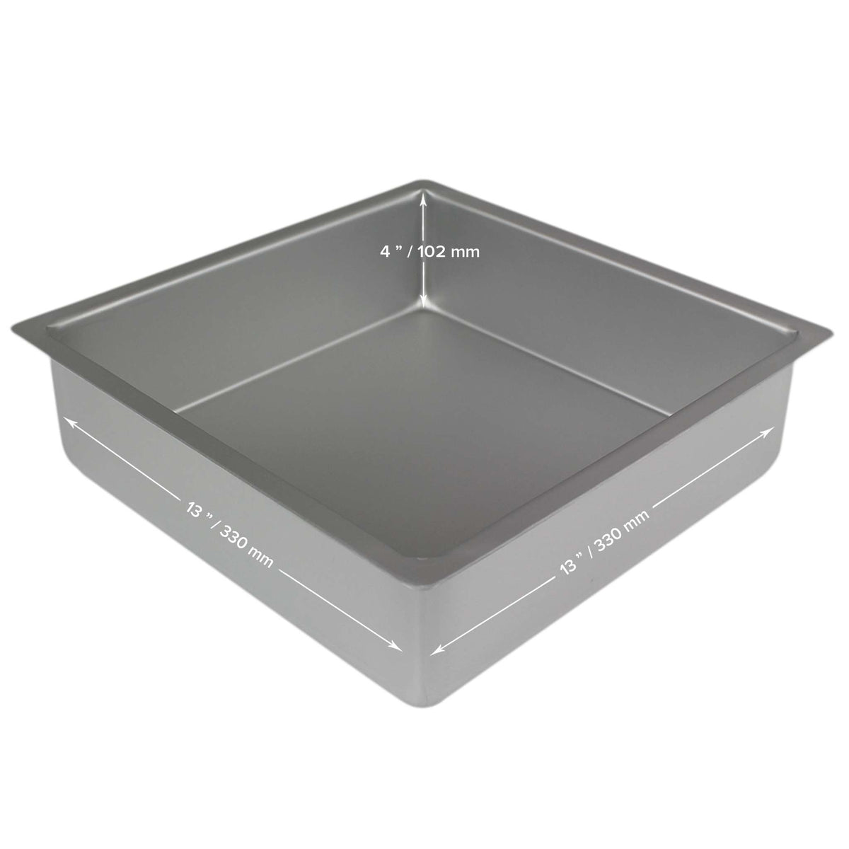 Molde para Pasteles Cuadrado de Aluminio Anodizado PME Profundidad de 13 x 13 x 4-pulgadas