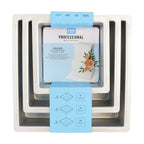 Quadratische Kuchenformen 6, 8, 10-Zoll x 3-Zoll Tief, Set von 3