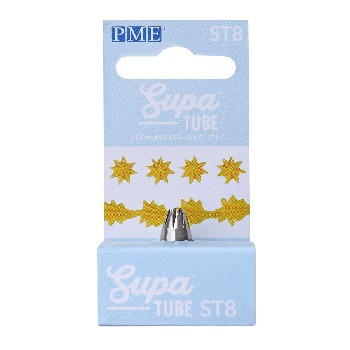 Supatubo de Estrella Extra Grande de Acero Inoxidable sin Soldaduras PME nº 8