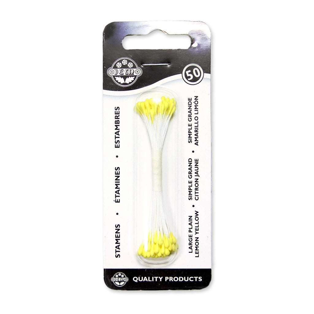 Lemon Yellow Plain Stamen Large