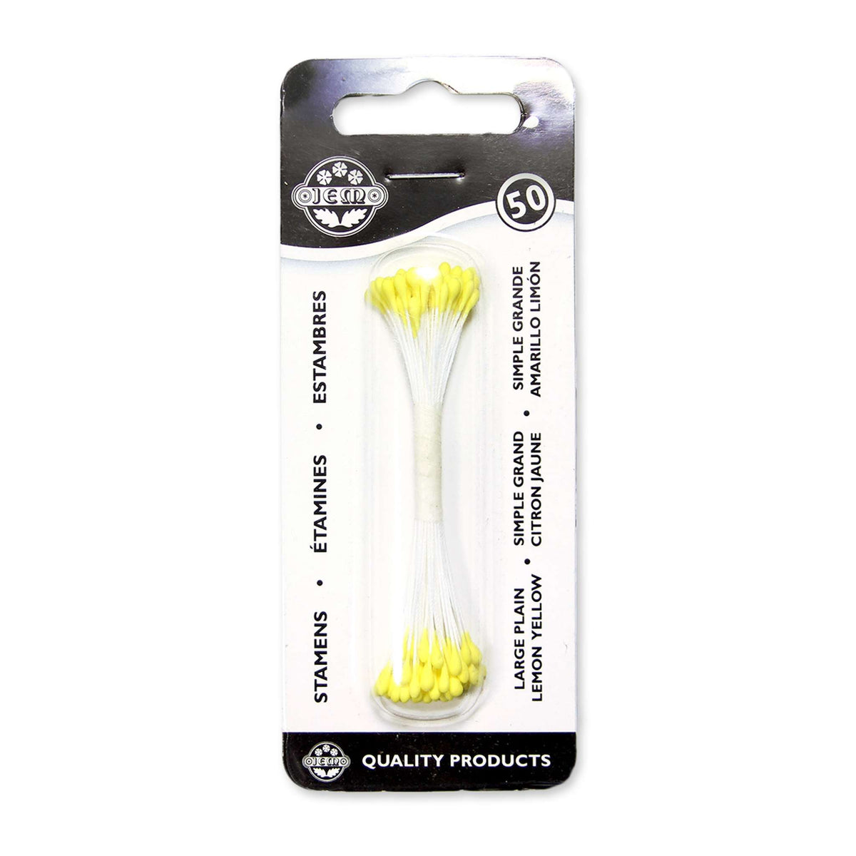 Lemon Yellow Plain Stamen Large
