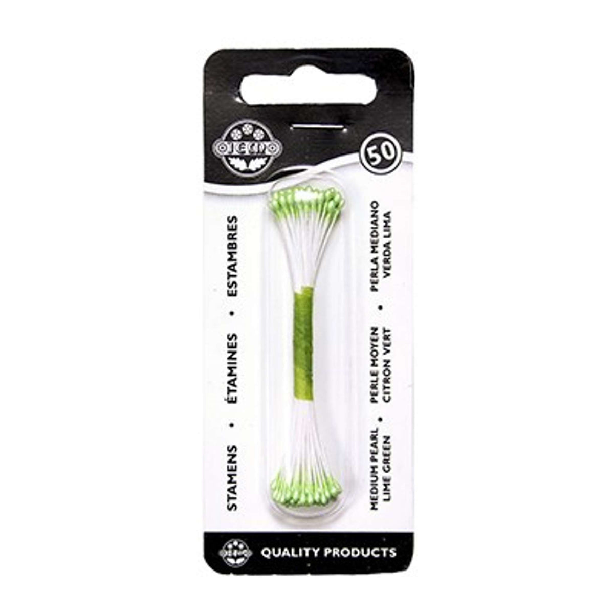 Lime Green Pearl Stamen Medium