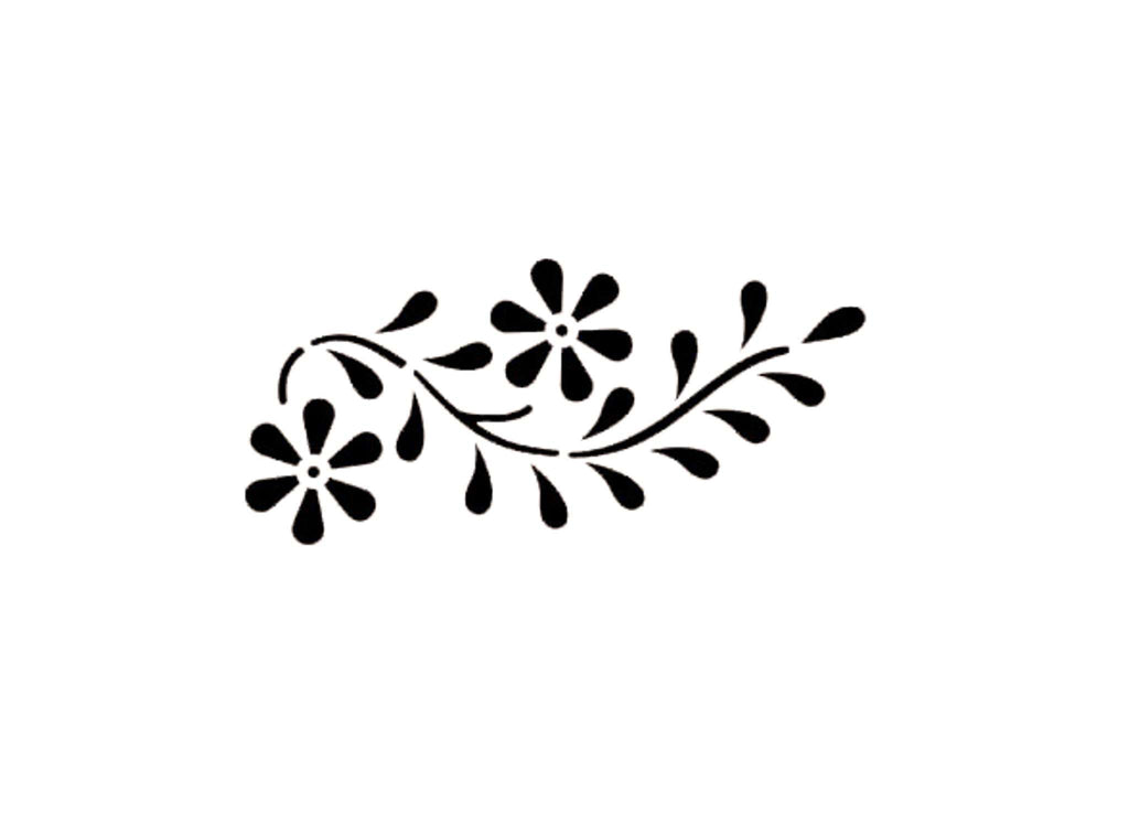 JEM Pochoir - Branche de marguerite simple (48 x 22mm / 2 x 1")