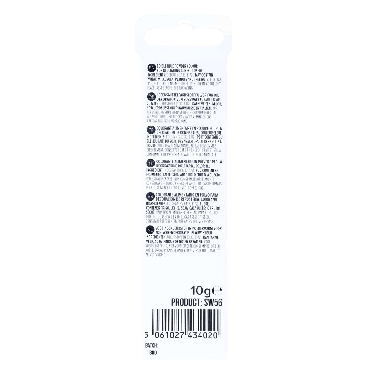 Essbarer Glitzerstaub - Blau (10g)