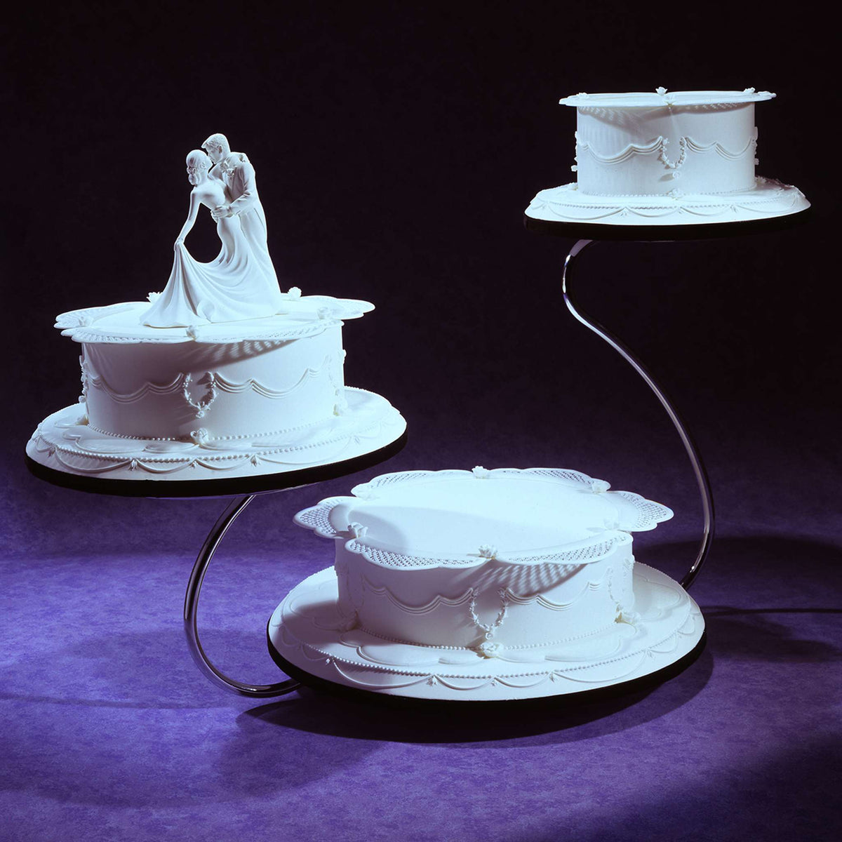 Swan Shape Chrome Finish Cake Stand