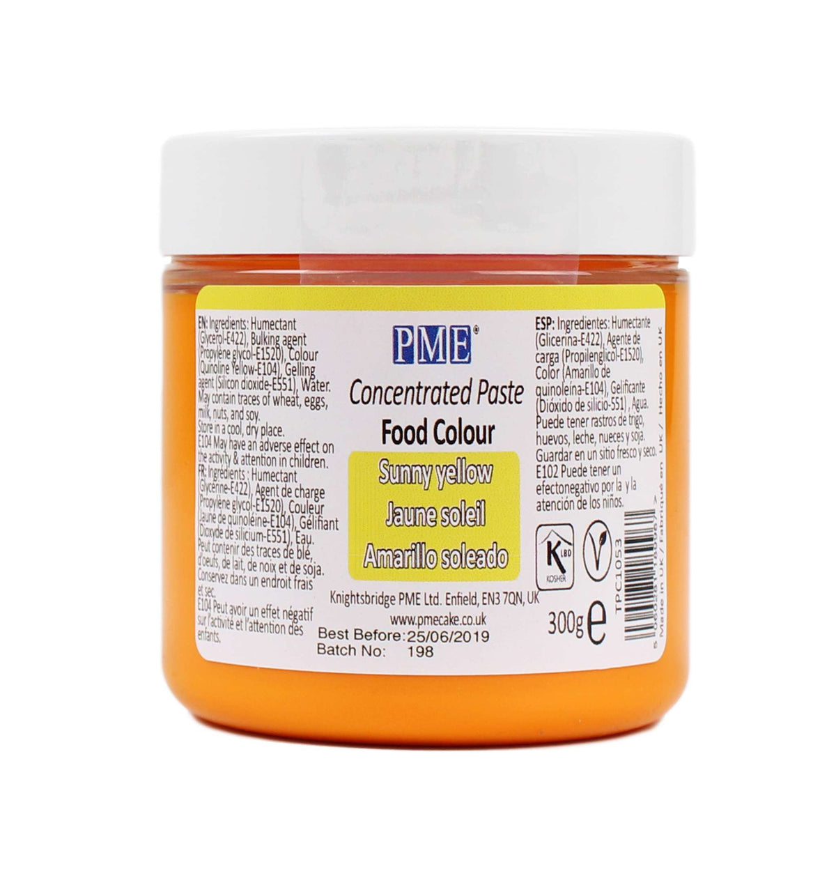 Pâte Colorante Alimentaire - Jaune (300g)