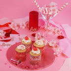 Caissettes à cupcakes en Aluminium Saint Valentin - Doux Amour (60 pièces)