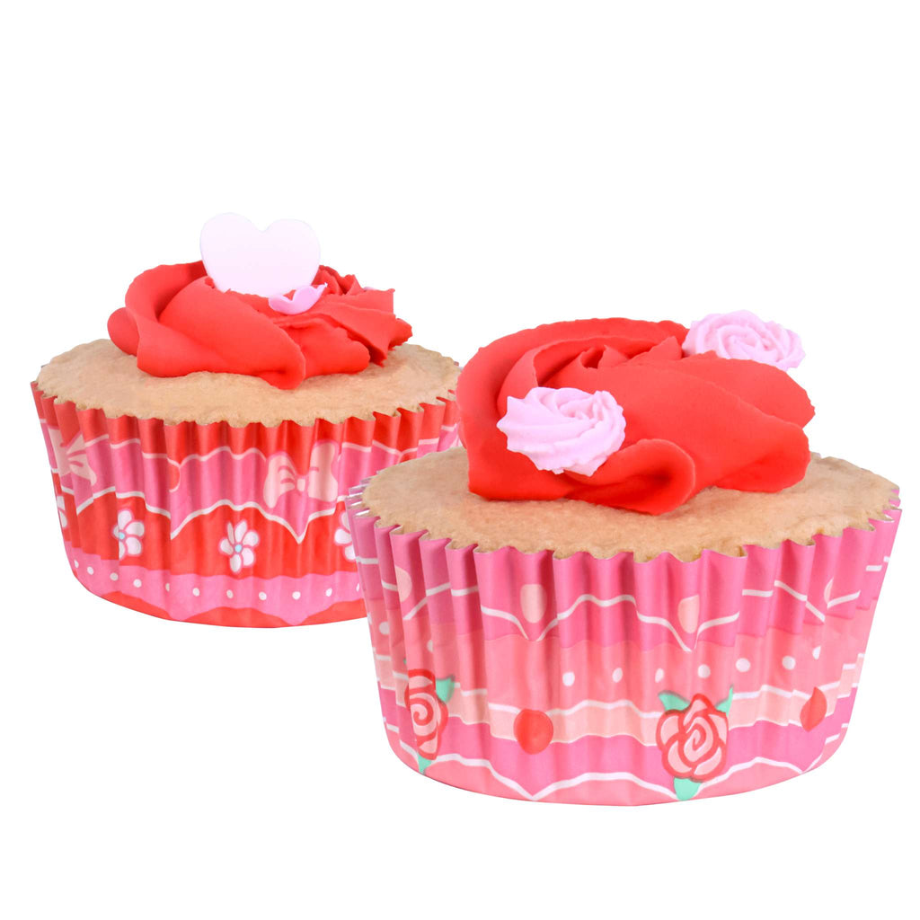 San Valentín Cápsulas para cupcakes Forradas de Aluminio - San Valentín Vintage (Set de 60)