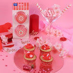 San Valentín Cápsulas para cupcakes Forradas de Aluminio - San Valentín Vintage (Set de 60)