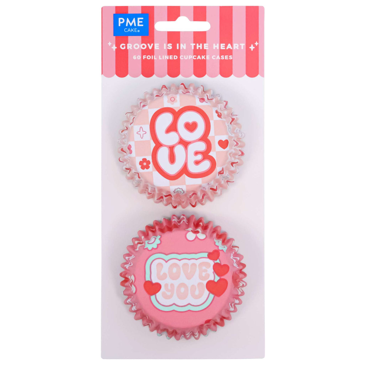 Valentijns Cupcake Vormpjes met Folievoering - Groove zit in het Hart (60 stuks)