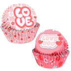 San Valentín Cápsulas para cupcakes Forradas de Aluminio - El Ritmo Está en el Corazón (Set de 60)