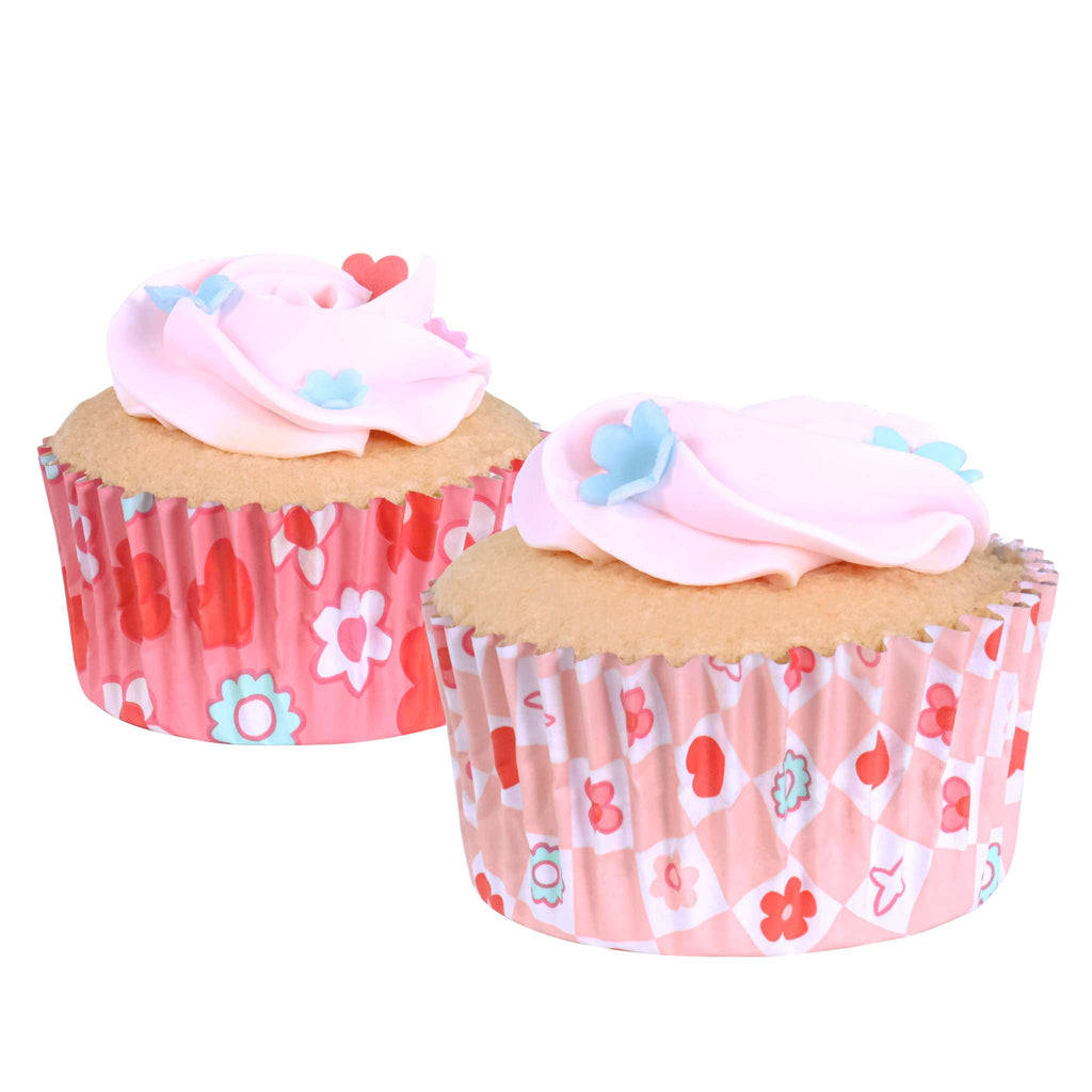 San Valentín Cápsulas para cupcakes Forradas de Aluminio - El Ritmo Está en el Corazón (Set de 60)
