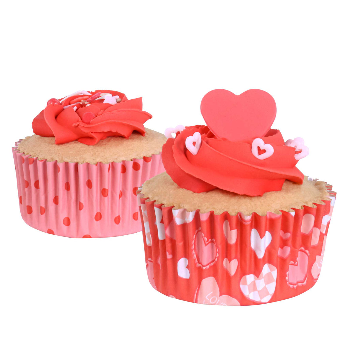 Caissettes à cupcakes en Aluminium Saint Valentin - Jour Saint Valentin (60 pièces)