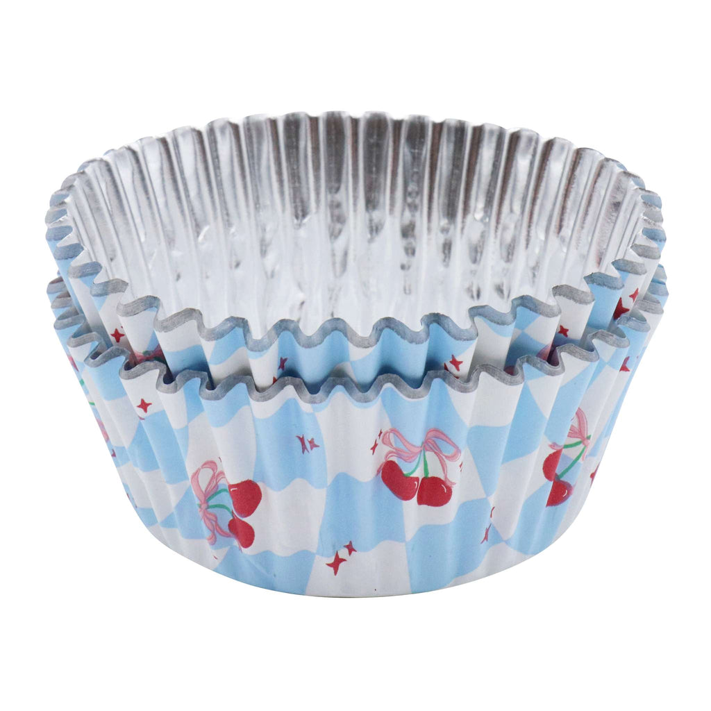 Caissettes à cupcakes Vintage en aluminium - Petit Nœud (30 pièces)