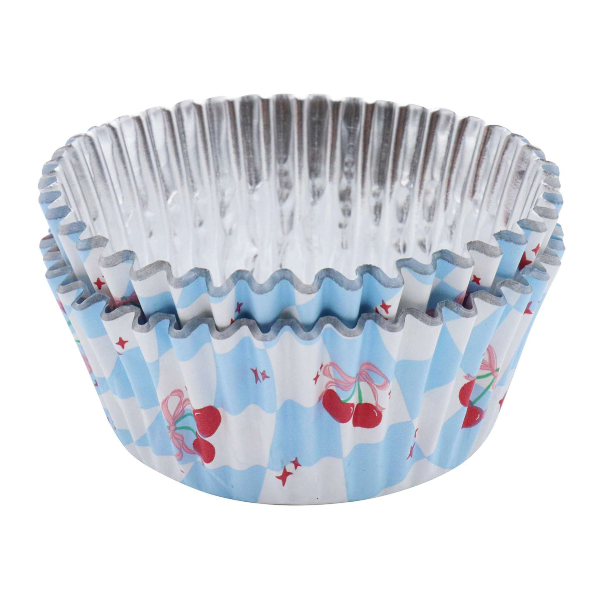 Caissettes à cupcakes Vintage en aluminium - Petit Nœud (30 pièces)