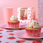 Vintage folienbeschichtete Cupcake-Förmchen - Vintage-Rosen (30 Stück)