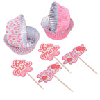 Valentinstag Bakförmchen & Cupcake Dekorationensset - Sei mein Valentinsdatum (24er-Set)