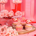Valentinstag Bakförmchen & Cupcake Dekorationensset - Sei mein Valentinsdatum (24er-Set)