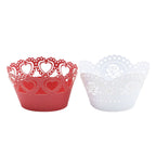 Envolturas para Cupcakes de San Valentín - Encaje Vintage (12 piezas)