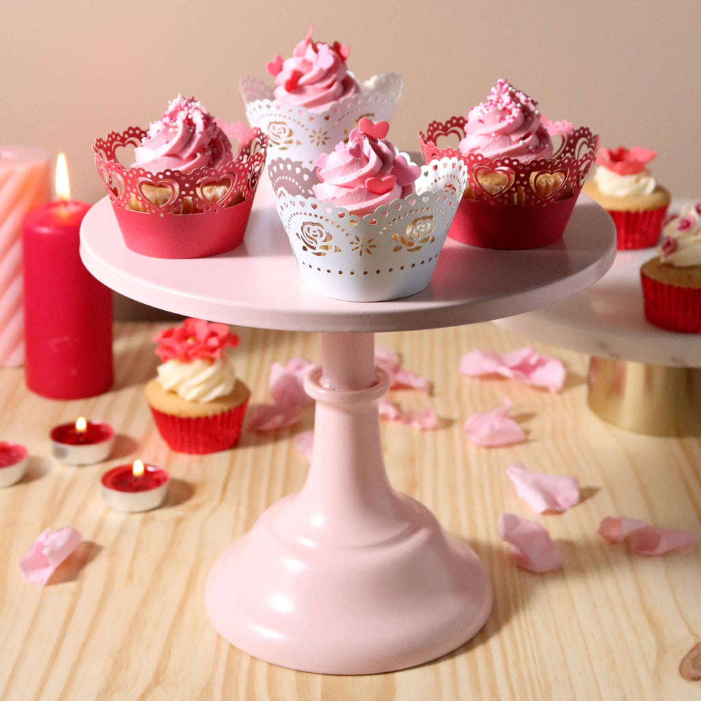 Envolturas para Cupcakes de San Valentín - Encaje Vintage (12 piezas)