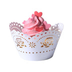 Envolturas para Cupcakes de San Valentín - Encaje Vintage (12 piezas)