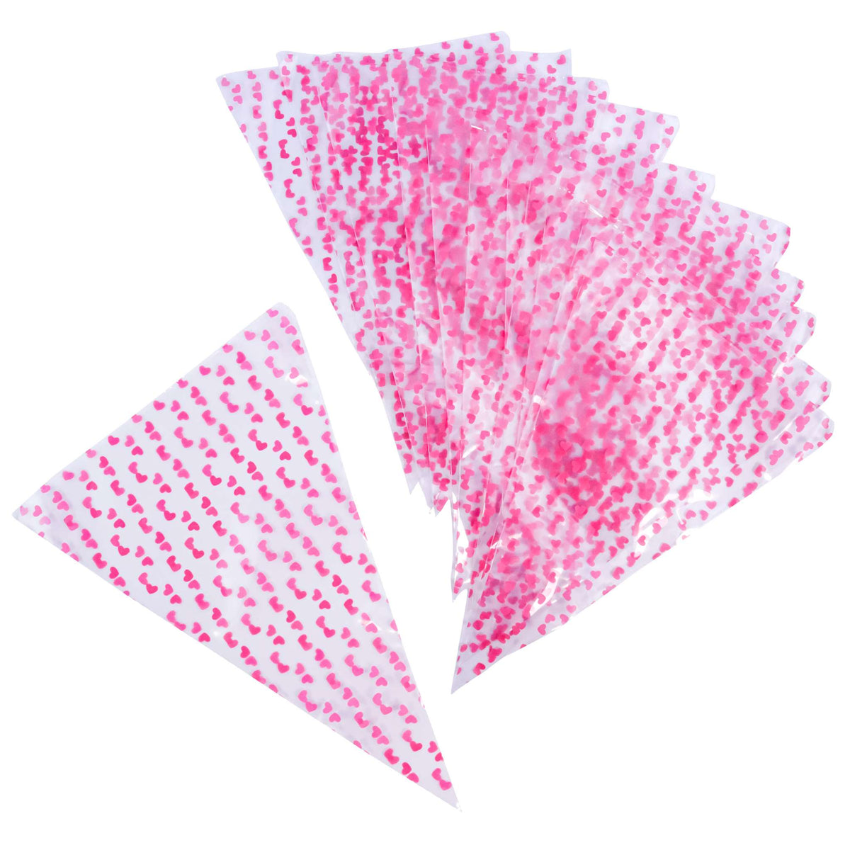 Hearts Disposable Piping Bags Pk/12 (30cm / 12in)