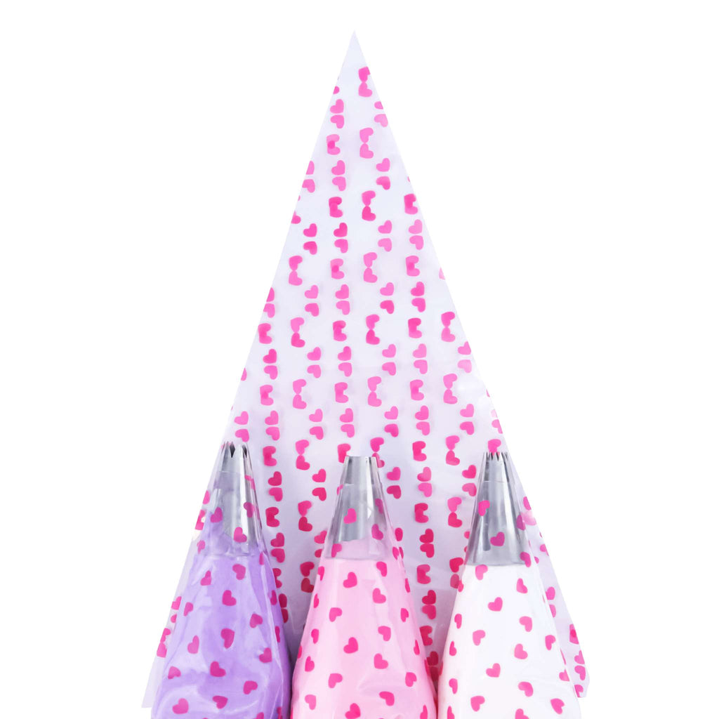 Hearts Disposable Piping Bags Pk/12 (30cm / 12in)