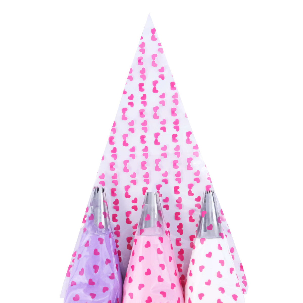 Hearts Disposable Piping Bags Pk/12 (30cm / 12in)