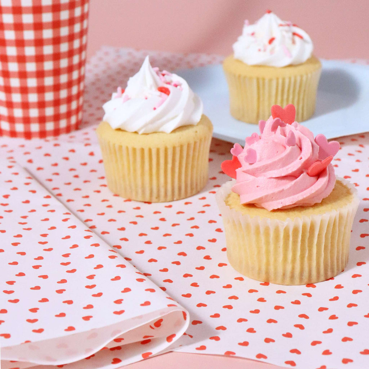 Love Hearts Greaseproof Wrapping Paper Pk/12