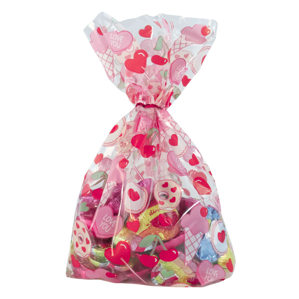 20 Bolsas para Golosinas de fiestas de San Valentín - Dulce Amor (Rectangular)