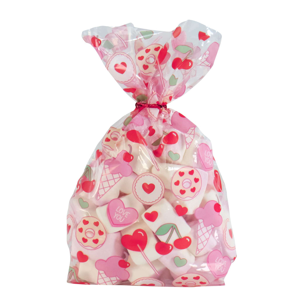 20 Bolsas para Golosinas de fiestas de San Valentín - Dulce Amor (Rectangular)