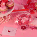 Valentinstag 20 Party-Tüten - Liebesherzen (Quadrat)